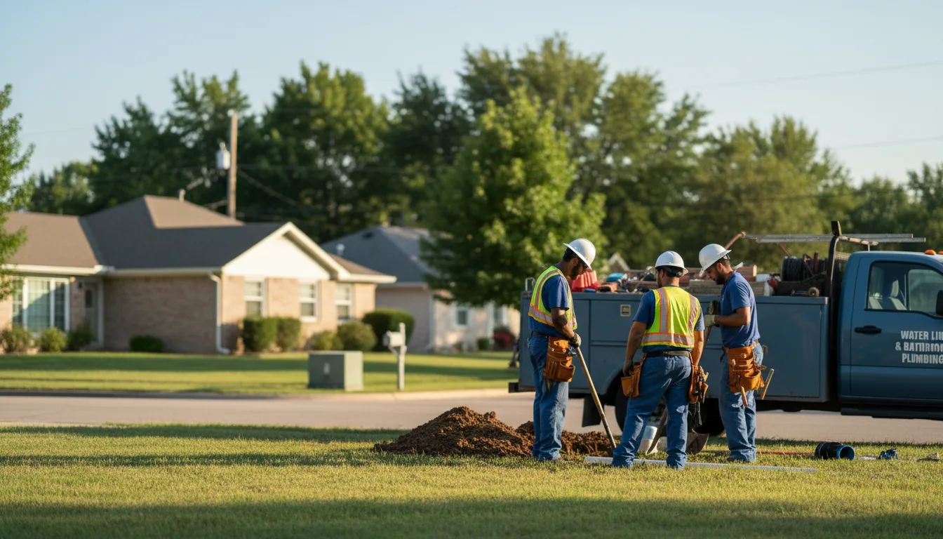 Residential water line and bathroom plumbing service in Morning Sun, IA